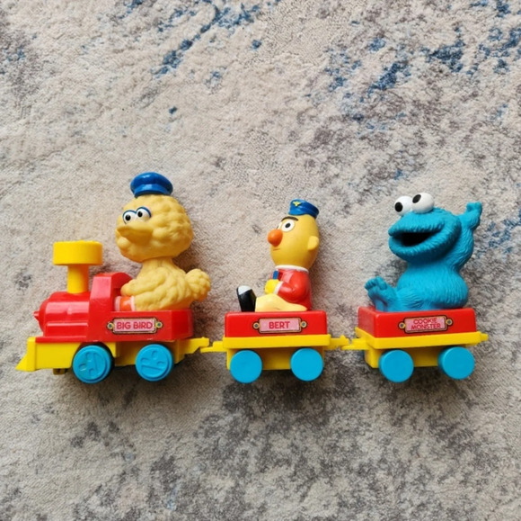 Vintage Sesame Street Train Wind Up Toy - Picture 1 of 1